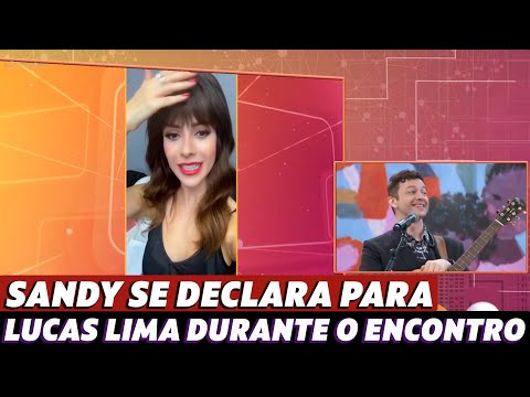 Sandy surpreende Lucas Lima com recado durante o 'Encontro': 'Te amo'