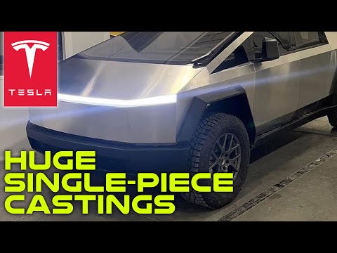 Tesla Cybertruck Huge Single-Piece Castings Spotted at Giga Texas