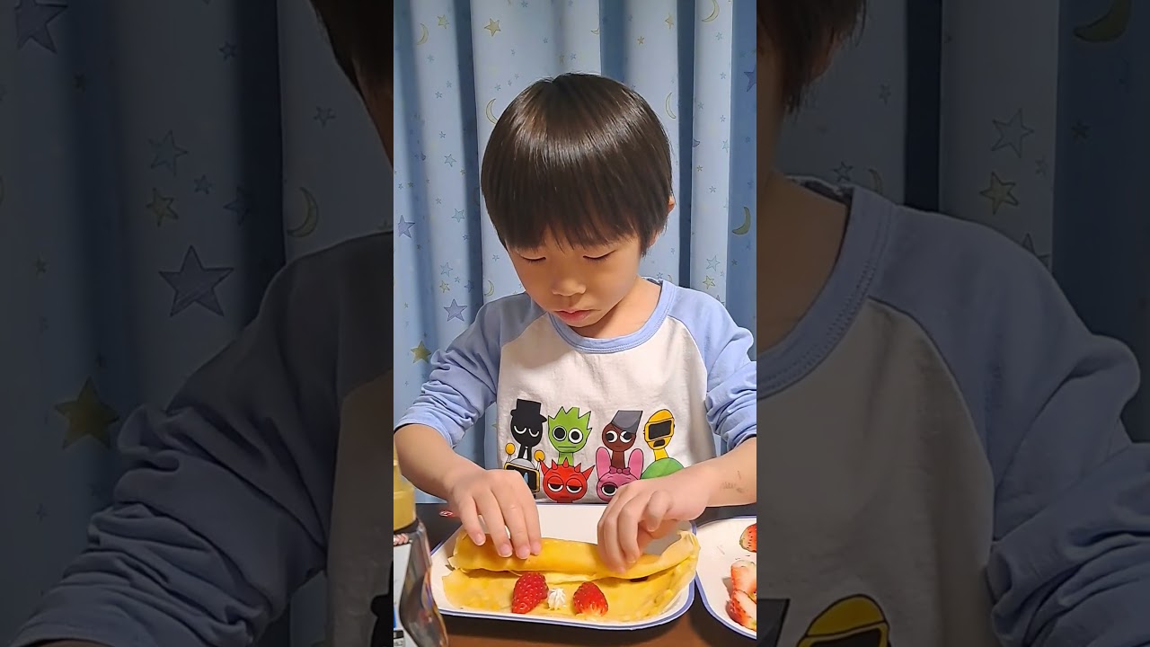 クレープを作りたかった息子
