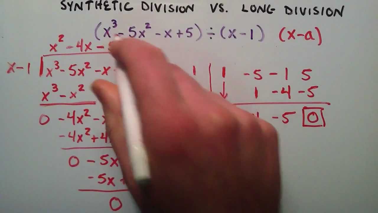 Synthetic Division vs. Long Division