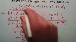 Synthetic Division vs. Long Division