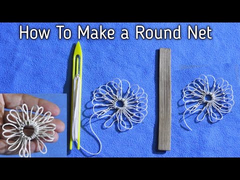how to make a round net | round net making | round fishing net making