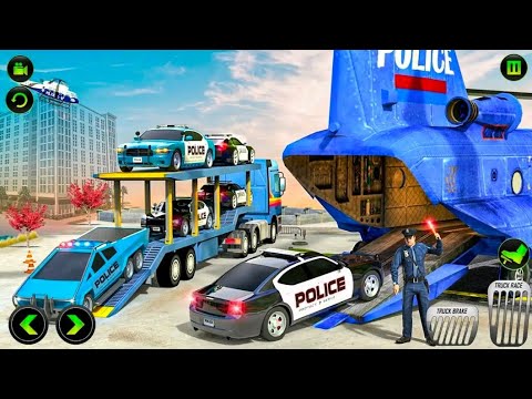 US Police Cyber Truck Car Transporter : Cruise Ship #GamePlay