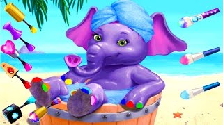 Kids play and learn colorful Fun Animals Care Games | Bath & Dress Up Hair Salon 2