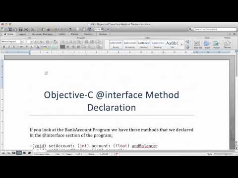 Objective C Tutorials 50 Interface Methods Declaration