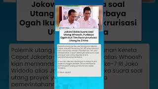 Jokowi Tanggapi soal Polemik Whoosh! Menkeu Purbaya Ogah Ikut Tim Restrukturisasi Utang