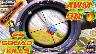 YOU CAN&#39;T SURVIVE MY AWM HEADSHOTS | FEARLESS SNIPING | 29 SQUAD KILLS | PUBG MOBILE | COBRA GAMING