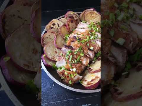 copa lombo com batata doce selada na manteiga.