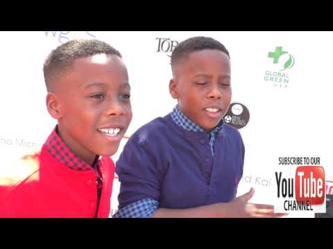 Amir O'Neil and Amari O'Neil at the Stevie Wonder & AIT’s Hoop Life Basketball Tournament at USC Gal