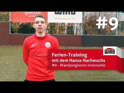 Ferien-Training mit Hansa Rostock - #9 Wandjonglieren mit der Innenseite
