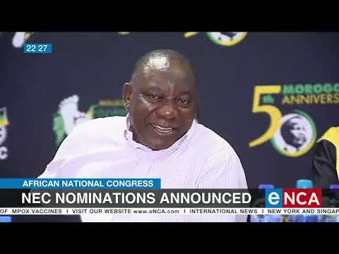 ANC NEC nominations announced