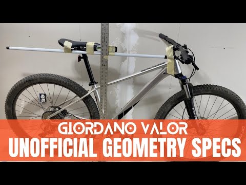 UNOFFICIAL Giordano Valor Mountain Bike Geometry Specs - $578 Walmart MTB detailed information