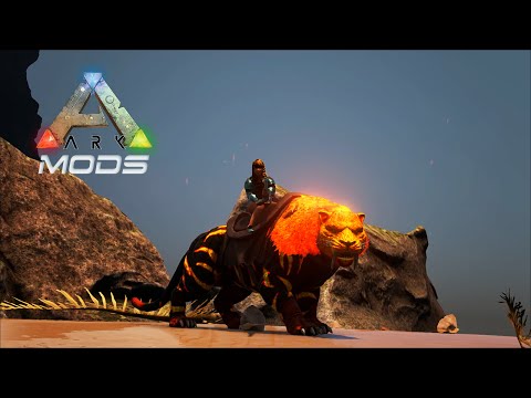Ark Survival Evolved MODS #EP118 - Um Novo Badass Sabertooth de Fogo!