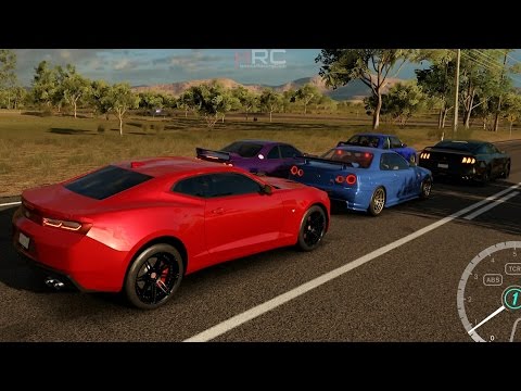 Forza Horizon 3 | 1/4 Mile Street Racing | 2016 Camaro SS | Jeep, SN95, GT350R, GTR, S7 & More