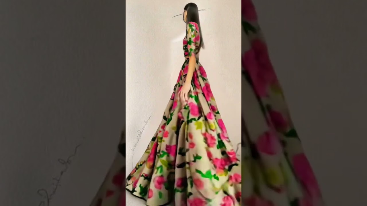 From Floral Lehnga Choli to AI Digital Art | Transformation Process#aiart #ai #art #creativeprocess