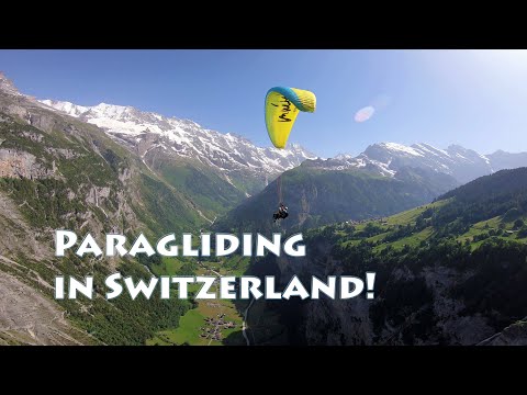 Paragliding in Mürren & Lauterbrunnen Switzerland - 5k feet above sea level!