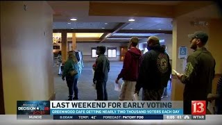 Lines for early voting ease up in Johnson Co. (Sat 6PM)