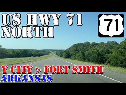 US 71 North - Future I-49 - Y City to Fort Smith - Arkansas - 4K Highway Drive
