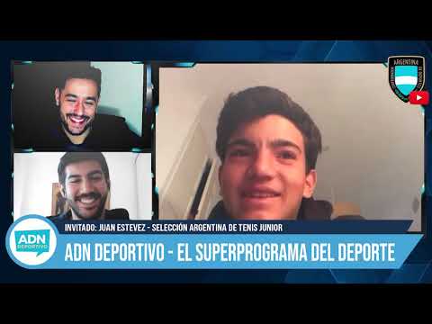 Juan Estevez, Selección Argentina de Tenis Junior, en ADN Deportivo (19/10/2021)