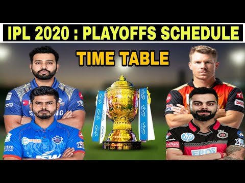 IPL 2020 PLAYOFFS SCHEDULE, MATCH LIST, TEAMS, DATES, VENUE, TIMING | IPL 2020 PLAYOFFS MATCHES