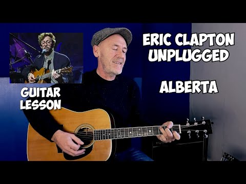 Eric Clapton Unplugged | Alberta Guitar Lesson | Acoustic Blues Guitar