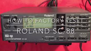 Video thumbnail for How to factory reset (initialize) Roland SC-88. by Quiege Hattle