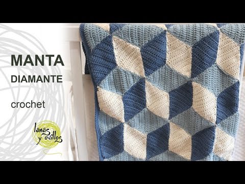 Tutorial Manta Diamond Crochet o Ganchillo