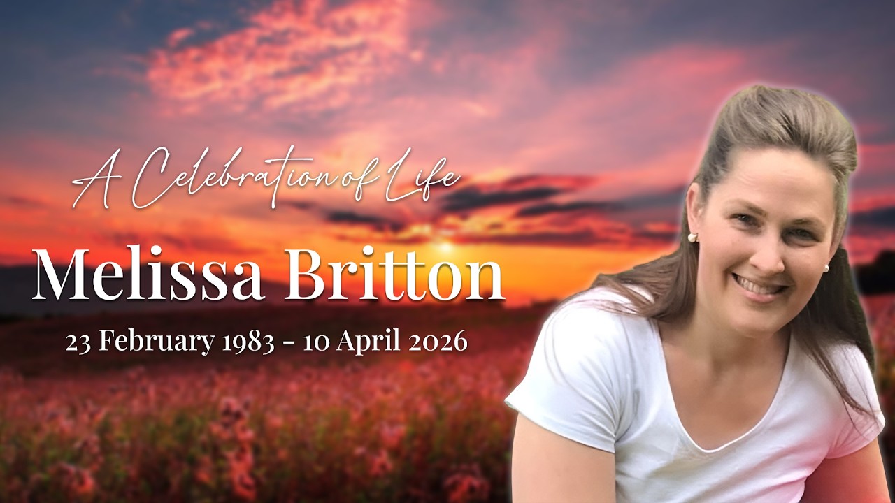 Memorial service livestream thumbnail for Melissa Britton