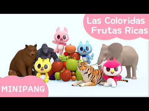 rima infantil educativa con Miniforce | Las Coloridas Frutas Ricas | Color Song | Mini-Pang  3D Song