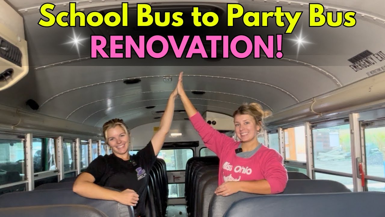 School Bus to Party Bus Transformation – Step 1: Gutting, Epoxy & Chaos 😂
