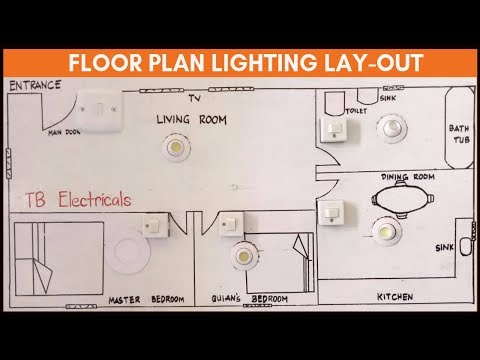 Electrical Tutorial: Single Switch Wiring with Floor Plan Lighting Lay-out Video