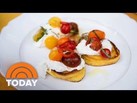 Bobby Flay Makes Johnnycakes With Ricotta And Cherry Tomatoes For Summer | TODAY