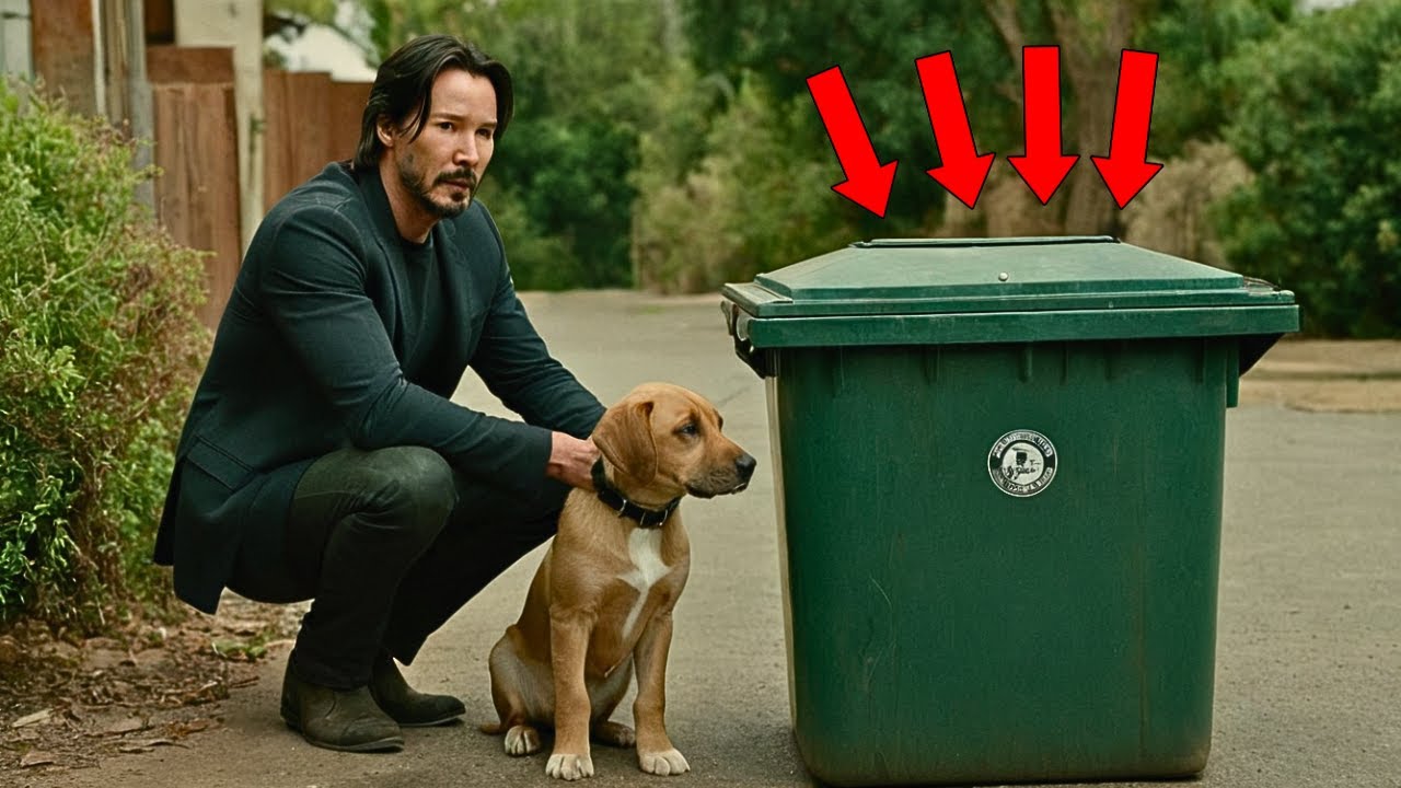 Keanu Reeves Noticed a Puppy Guarding a Garbage Bin 🗑️🧐