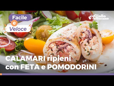 CALAMARI RIPIENI DI FETA - Facili e gustosissimi dal delizioso ripieno mediterraneo!