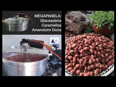 2kg Amendoim Doce - Panela para mexer cri cri, amendoim crocante, praliné (Megapanela Glaceadeira)