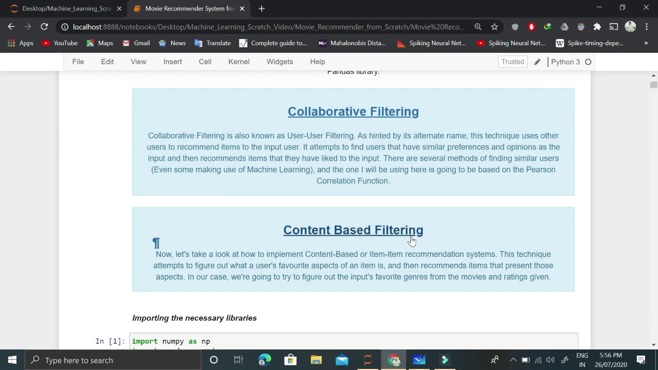 Content based Movie Recommender System from Scratch using Python