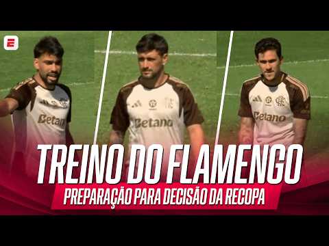 TREINO DO FLAMENGO: PREPARAÇÃO PARA O DUELO CONTRA O LANÚS NA DECISÃO DA RECOPA | ESPN