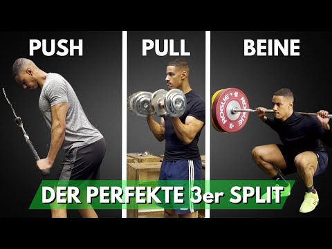 Trainingsplan fürs Fitnessstudio | Push Pull Beine (kompletter Trainingsplan) | 3er Split