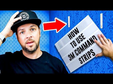 How to Use 3M Command Strips & hang Pictures on your walls without Damage (Instructions)