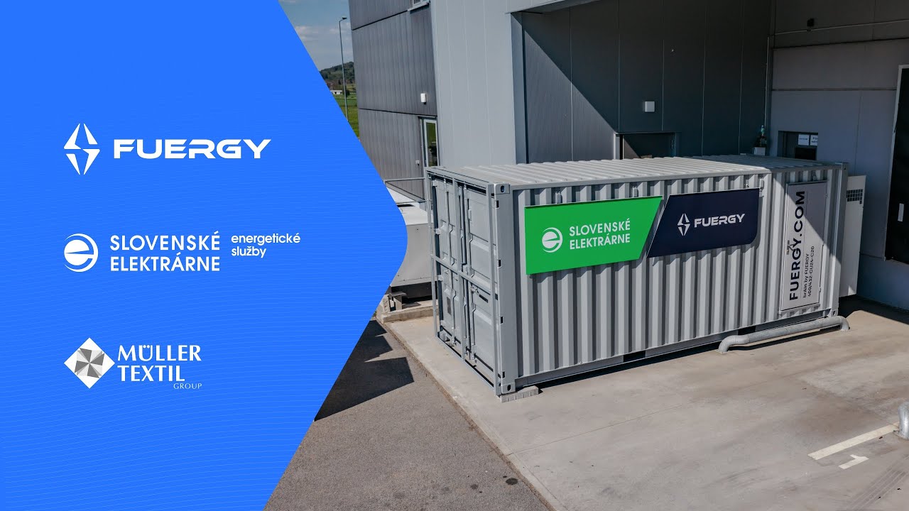 Installation of the high-capacity battery storage brAIn by FUERGY at Müller Textiles in Humenné