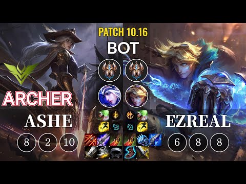 V3 Archer Ashe vs Ezreal Bot - KR Patch 10.16