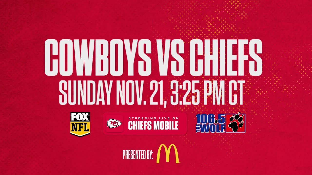 TUNE IN: Sunday at 3:25pm CT for Cowboys vs. Chiefs