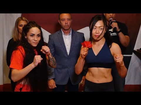 Jennifer "Savage" Clausius vs. Celine Haga - Weigh-in - (Road to M-1 - USA 2) - /r/WMMA