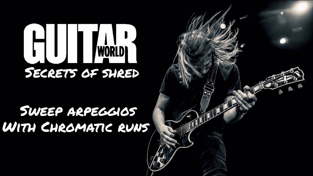 Sammy Boller - Sweep Arpeggios with Chromatic Runs - Guitar World Lesson - YouTube