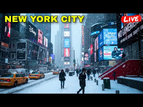 IRL New York City Snow Walk in Manhattan Friday Evening (26th December 2025)