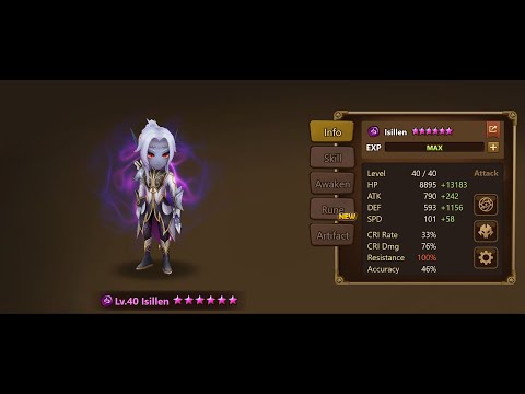 Funny Isillen Gameplay | World Guild Battle Summoners' War