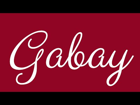 Learn how to Write the Name Gabay Signature Style in Cursive Writing