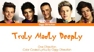 One Direction - Truly Madly Deeply (New Color Coded Lyrics 2024)