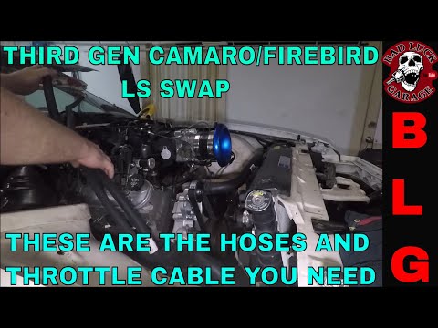RADIATOR HOSES, HEATER HOSES, AND THROTTLE CABLE FOR 3RD GEN CAMARO/FIREBIRD LS SWAP