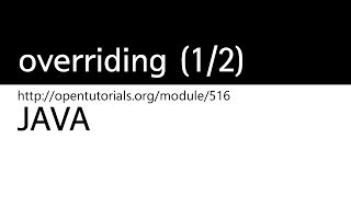 Java - overriding (1/2)